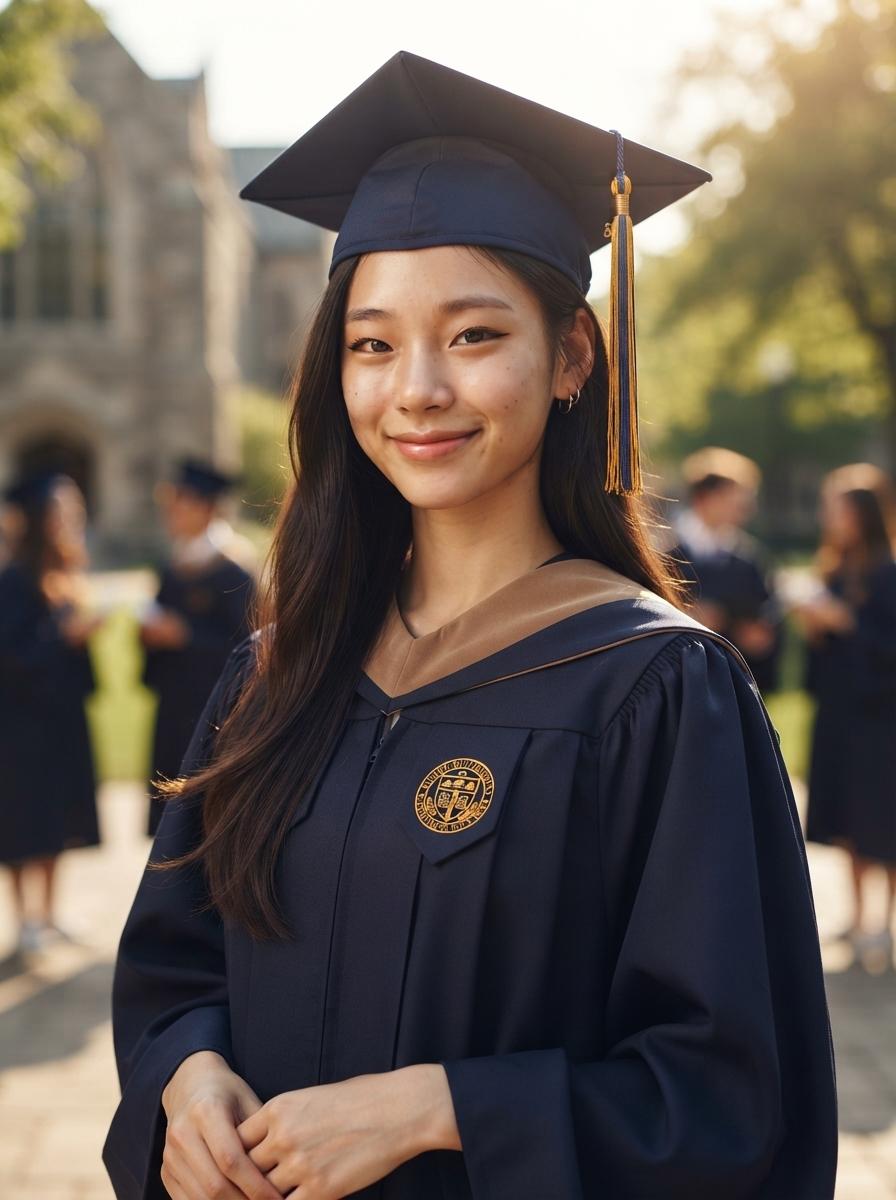 학위복 졸업사진 예시